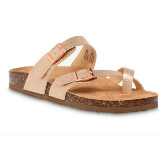 Sugar Sgr-XporterToe Slide Sandals. Women's Size 6.5 Rose Gold Smooth - Picture 1 of 12
